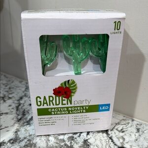 Green Cactus LED String Lights